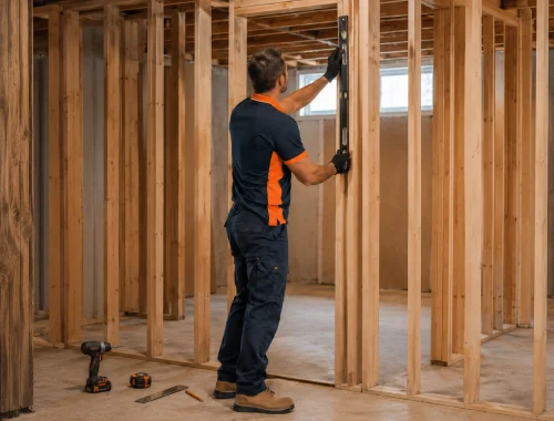 Framing and structural renovation work for interior spaces