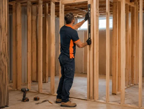 Framing and structural renovation work for interior spaces